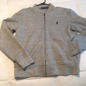 Gray Polo Ralph Lauren zipper sweat jacket.